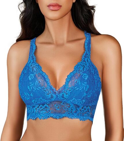 Avidlove Lace Bralettes for Women Wireless Unpadded Bras Racerback Cami Tops Basic Sexy Strappy Everyday Lingerie in Saudi Arabia