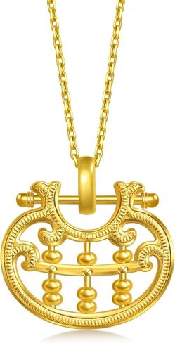 CHOW SANG SANG 999.9 24K Pure Gold Chinese Gifting Collection Abacus Bead Lock Pendant for Women & Men 96324P Price-by-Weight 5.24g Gold [Necklace not Included] in Saudi Arabia
