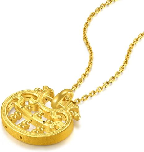 CHOW SANG SANG 999.9 24K Pure Gold Chinese Gifting Collection Abacus Bead Lock Pendant for Women & Men 96324P Price-by-Weight 5.24g Gold [Necklace not Included] in Saudi Arabia