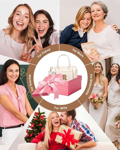 Birthday Gifts for Women, Initial Tote Bag with Makeup Bag, Teen Girl Gifts Trendy Stuff, Easter Basket Stuffers in Kuwait