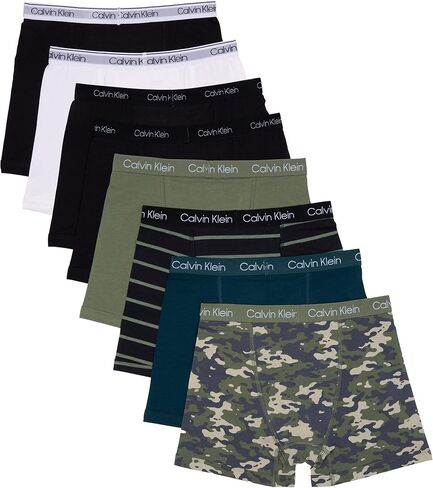 Calvin Klein Kids Boys' Modern Cotton Boxer Brief Underwear 8-Pack, Basic Camo Pack, Medium in Saudi Arabia