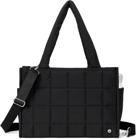 WESTBRONCO Puffer Crossbody Bags for Women Quilted Tote Bag Puffy Weekender Overnight Bag Nylon Shoulder Handbag in Saudi Arabia