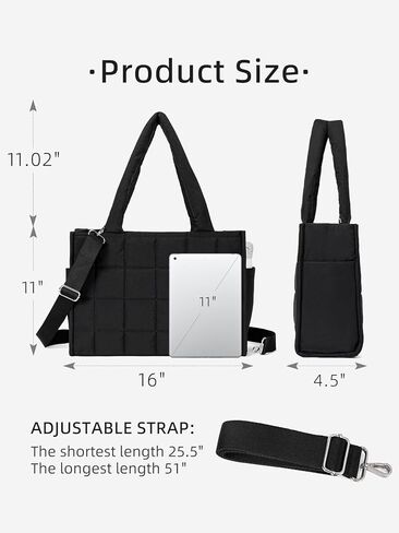 WESTBRONCO Puffer Crossbody Bags for Women Quilted Tote Bag Puffy Weekender Overnight Bag Nylon Shoulder Handbag in Saudi Arabia
