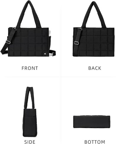 WESTBRONCO Puffer Crossbody Bags for Women Quilted Tote Bag Puffy Weekender Overnight Bag Nylon Shoulder Handbag in Saudi Arabia