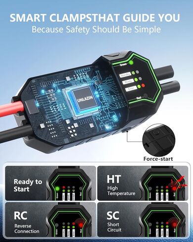 X8 Jump Starter 8000A بطارية Jumper Starter محمولة مع قوة التشغيل، صندوق القفز لبداية السيارة 12 فولت ومعزز البطارية لجميع محركات الغاز والديزل، QC 3.0 شحن سريع، ضوء LED، سيارة الركاب in Kuwait
