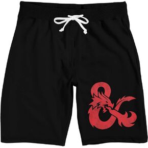Dungeons & Dragons Logo Men's Black Graphic Sleep Pajama Shorts in Saudi Arabia