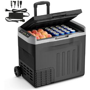 ثلاجة أنتاركتيك ستار 12 فولت، 68 كيو تي (64 لتر) ضاغط تبريد كهربائي، -4 ℉ ~ 68 ℉ ثلاجة محمولة، ثلاجة سيارة 12/24 فولت تيار مستمر 100-240 فولت تيار متردد مع عجلات وسلتين للتخييم، عربة سكن متنقلة، سيارة، أسود in Kuwait