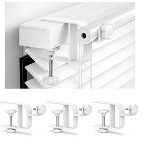 Inside Mount Curtain Rod Bracket for Blinds, No Drill Blind Adapter, Easy 1-Min Tool-Free Install, No Wall Damage, Adjustable 0.8–2.2" Headrail, Fits 1" Rod, for Apartments & Rentals, Black, 2 Pack in Saudi Arabia