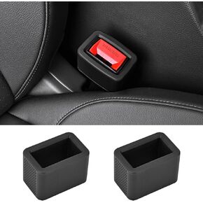 2PCS Silicone Seat Belt Buckle Holder Seat Belt Holder for Cars, Auto Seatbelt Buckle Booster Receptacle Holder Stand Upright for Easy Access Universal Vehicle Seatbelt Buckle Holder Black in Saudi Arabia