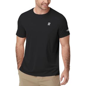 تي شيرت سباحة رجالي Runhit بعامل حماية من أشعة الشمس 50+، واقي من الطفح الجلدي بأكمام قصيرة للرجال، حماية من أشعة الشمس فوق البنفسجية بعامل حماية من الشمس سريع الجفاف ومياه الشاطئ in Kuwait