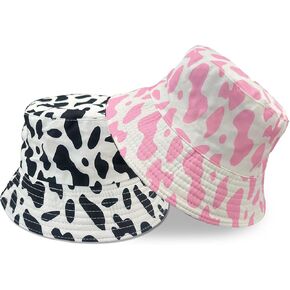 قبعات دلو ذات وجهين للنساء والرجال | قبعة دلو الشمس 2 في 1 قابلة للتعبئة مع طباعة مزدوجة الجوانب للشاطئ والسفر in Kuwait