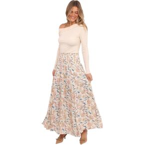 تنورة Seana-Shirred-Waist-Maxi-Baisley للسيدات من Petal & Pup in Kuwait