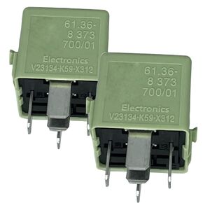 2-Pack 5-Pin Plug-in Mini ISO BMW 61-36-8-373-700 مرحل مضخة الوقود - 12VDC V23134-K59-X312، متوافق مع E36، E46، E38، E39، E53، Z3، يستبدل 61368373700 in Kuwait
