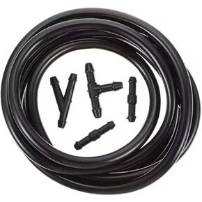 مجموعة خرطوم غسيل الزجاج الأمامي - تتضمن خرطوم سائل غسيل بطول 3 أمتار و12 قطعة من موصلات الخراطيم المتوافقة مع تركيب فوهة غسيل الزجاج الأمامي لمعظم المركبات لتوصيل فوهات مضخات المياه في السيارة in Kuwait