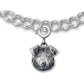 Sterling Silver Australian Shepherd Charm for Charm Bracelet - Aussie Dog Gifts for Women in Saudi Arabia