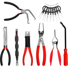 7 Pcs Electric Disconnect Pliers Set 8 Terminal Pin Removal Tool Kit, Car Automotive Angle Connector Removal, Electrical Wire Plug Pliers, Clip Puller, Removal For Trim、Air Line、Push Tab Style Plug in Kuwait