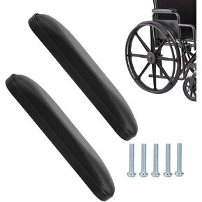 Padded Armrests for Wheelchair, Universal Arm Pads Replacement Black 10-1/4“ Suitable for Most Brands of Wheelchairs(10-1/4"(2pcs)) in Saudi Arabia