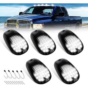 D-Lumina 5 قطع LED لسقف الكابينة مصابيح تشغيل علوية لسقف الكابينة 2003-2018 دودج رام 1500 2500 3500 4500 5500 شاحنات بيك اب، عدسة شفافة بيضاء LED أضواء الكابينة علامة الكابينة أعلى أضواء إزالة الكابينة in Kuwait