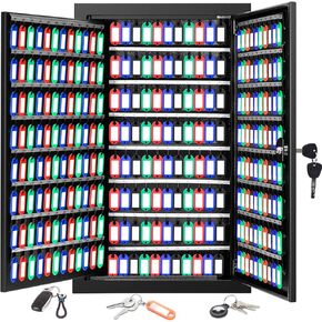 صندوق قفل للمفاتيح 376 مفتاحًا مثبت على الحائط مع 376 خطافًا مرقمًا و376 بطاقة مفاتيح ملونة، خزانة مفاتيح مضادة للسرقة مع فتحة إسقاط لإرجاع المفاتيح، منظم مفاتيح صندوق تخزين المفاتيح لجراج السيارات والمكتب المنزلي in Kuwait