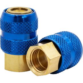 قطعتان من ظرف هواء القفل، 1/4 بوصة FNPT قفل معدني بالكامل على صمام إطار توصيل سريع، فوهة نفخ الإطارات لضواغط الهواء، ظرف تدفق مغلق أقصى ضغط - 150 رطل لكل بوصة مربعة in Kuwait