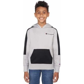 سويت شيرت Champion Kids Clothing سويت شيرت بقلنسوة من الصوف التراثي للشباب مع غطاء للرأس، رمادي/أسود، مقاس XL in Saudi Arabia