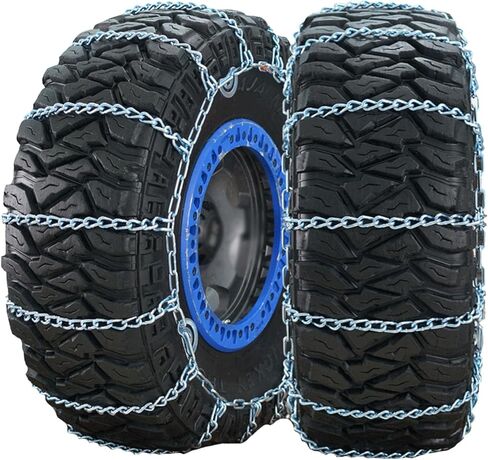 Metallic Car Snow Chains for 4x4s,Metal Snow Chains,Set of 2 with Gloves Included 35x12.5 R20 in Saudi Arabia