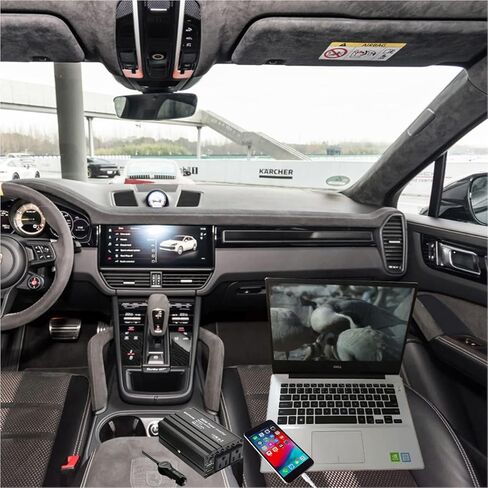 محول طاقة 300 واط تيار مستمر 12 فولت إلى 110 فولت تيار متردد للسيارة مع 2 × 2.4 أمبير قابس سيارة USB مزدوج في محول شاحن مخرج محولات طاقة سوداء للمركبات in Kuwait