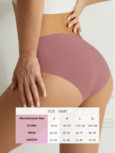 Women Seamless Hipster Underwear 5 PCS,Seamless Breathable Ladies Panties,Set of SolidColor Breathable IceSilk Seamless in Saudi Arabia