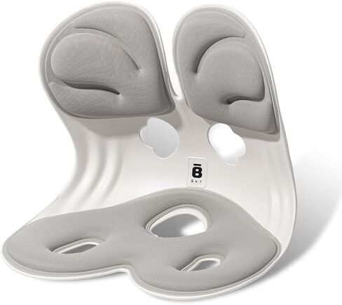 BKT Seat Cushion Chair Ergonomic Office Chair Cushions Lumbar Support for Seat Pillow Ideal for Students Office Workers Nursing Mothers Long Sitting Outdoor Fishing Floor (Grey) in Kuwait