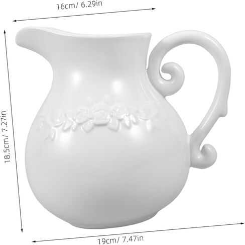 Ceramic Pitcher Shaped Vase for Home Decor Vintage European Style Flower Vase Decorative Pitcher for Dried Flowers 10 Tall Elegant Room Ornament in Saudi Arabia