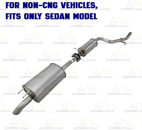 Exhaust Resonator & Muffler Kit Compatible for 2012-2015 Honda Civic 1.8L | | Northeastern Exhaust | Includes Gasket, Clamp & Bolt kit | Direct Fit Replacement Part in Kuwait