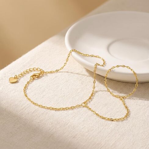 14K Gold Bracelets for Women 14K Gold Hand Chain for Women Rings Bracelet Hand Chain Unique Design with Refined Sparkle Womens Bracelets in Saudi Arabia