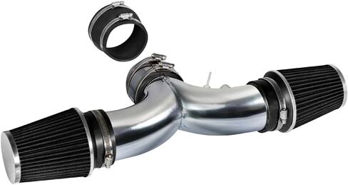 مجموعة مدخل هواء Rtunes Racing Short Ram + مجموعة فلتر متوافقة مع 94-96 Impala SS / 94-96 Caprice 4.3L/5.7L V8 Dual (مع مرشحين) (أسود) in Saudi Arabia