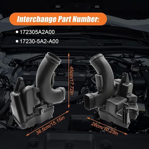 صندوق فلتر تجميع غرفة الرنين للمحرك السفلي من XQSMWF، مرنان مدخل الهواء متوافق مع Honda Accord 2.4L 3.5L 2013 2014 2015 2016 2017#17230-5A2-A00 172305A2A00 in Saudi Arabia