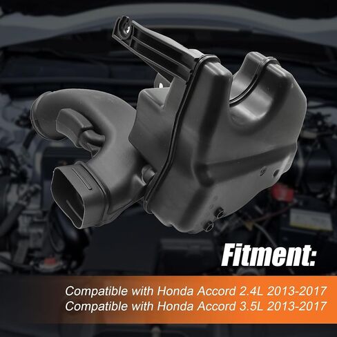 صندوق فلتر تجميع غرفة الرنين للمحرك السفلي من XQSMWF، مرنان مدخل الهواء متوافق مع Honda Accord 2.4L 3.5L 2013 2014 2015 2016 2017#17230-5A2-A00 172305A2A00 in Saudi Arabia