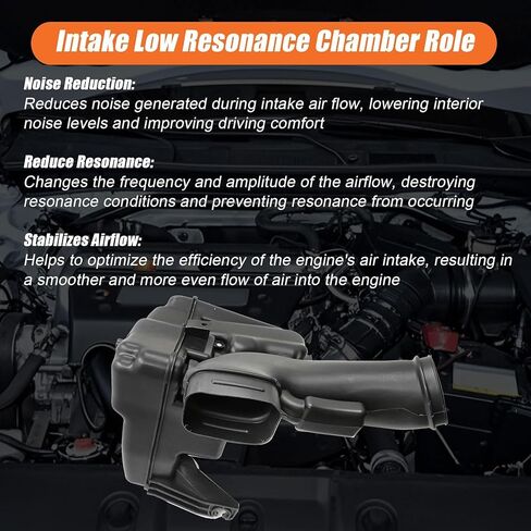 صندوق فلتر تجميع غرفة الرنين للمحرك السفلي من XQSMWF، مرنان مدخل الهواء متوافق مع Honda Accord 2.4L 3.5L 2013 2014 2015 2016 2017#17230-5A2-A00 172305A2A00 in Saudi Arabia