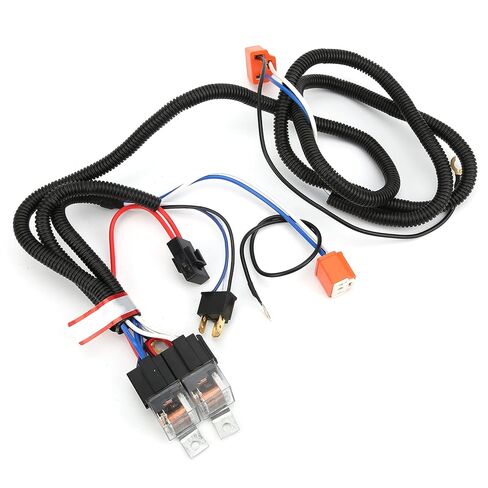 Dioche Car Headlight Relay PE طقم أسلاك ترحيل المصابيح الأمامية - 12V DC، تركيب سهل التوصيل والتشغيل، مقاومة عالية للحرارة، متينة ومثالية للسيارة in Kuwait