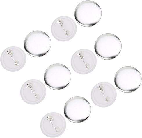 100 Sets 37mm Badge Pin Button Parts, Made of Tinplate, Lightweight, for Badge Making Machine in Saudi Arabia