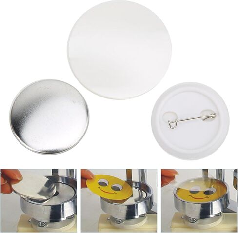100 Sets 37mm Badge Pin Button Parts, Made of Tinplate, Lightweight, for Badge Making Machine in Saudi Arabia