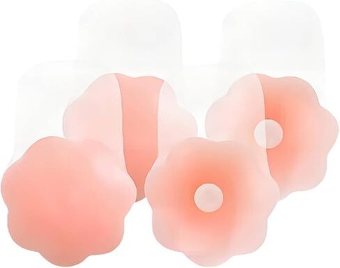 Nipple Covers for Women with Lift,2 Pairs,4'' Silicone Breast Lift Pasties fit A-D Cup,Reusable Nude in Saudi Arabia