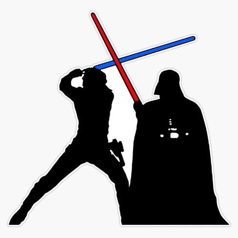 ملصق فينيل مغناطيسي من MAGNET Luke Vs Vader مغناطيس 5 بوصة in Kuwait
