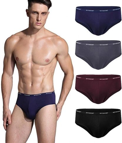 Men's Underwear Briefs Pack, 4-Pack,Cool & Breathable Cotton Underwear,Wicking,Assorted Color, XL in Saudi Arabia
