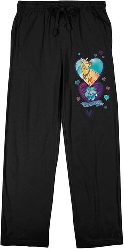 Scooby Doo Valentine's Day Love Men's Black Graphic Sleep Pants in Saudi Arabia