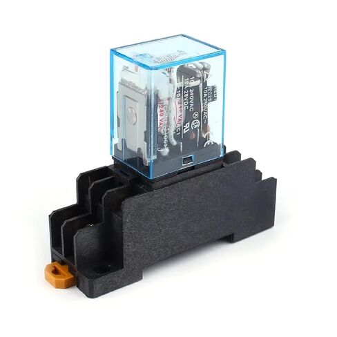 مرحل طاقة تيار متردد 220 فولت مع قاعدة مقبس، 10 أمبير DPDT LY2NJ HH62P HHC68A-2Z، تصميم مدمج لسهولة التركيب in Saudi Arabia