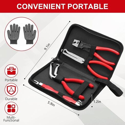 6-Pcs Kit Electrical Disconnect Pliers Set for Cars, Automotive Electrical Plug Connector Disconnect Tool and Connector Separator and Hose Clamp Pliers in Kuwait