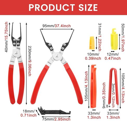 6-Pack Relay Puller Pliers, Fuse Puller Pliers & Fuse Extractor Set - Automotive Battery Terminal and Wiper Remover Tool for Cars and Vehicles in Kuwait