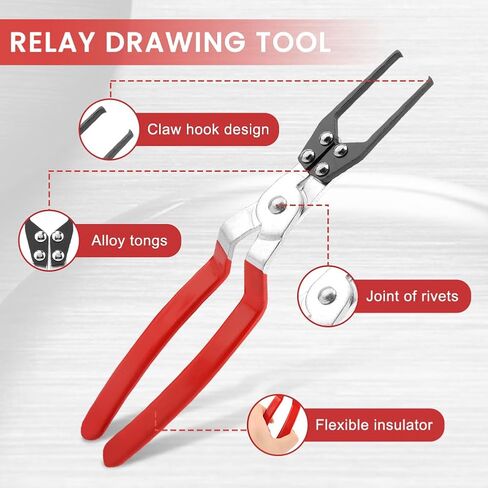 6-Pack Relay Puller Pliers, Fuse Puller Pliers & Fuse Extractor Set - Automotive Battery Terminal and Wiper Remover Tool for Cars and Vehicles in Kuwait