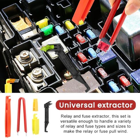 6-Pack Relay Puller Pliers, Fuse Puller Pliers & Fuse Extractor Set - Automotive Battery Terminal and Wiper Remover Tool for Cars and Vehicles in Kuwait