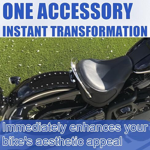 مريلة حاجز خلفي من جلد البولي يوريثان لموديلات Harley Softail Heritage Classic Slim Sport Glide 2018-2020 (برشام) in Kuwait