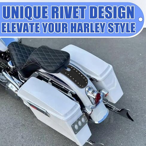مريلة حاجز خلفي من جلد البولي يوريثان لموديلات Harley Softail Heritage Classic Slim Sport Glide 2018-2020 (برشام) in Kuwait